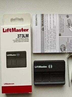 LiftMaster 373LM 3 Button Remote Control Garage Door Black